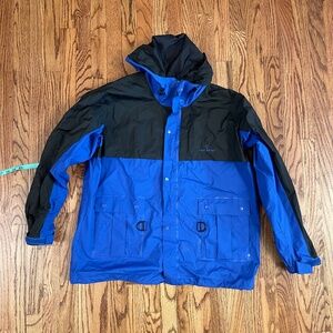 Northeast Outfitters Polyvinyl Waterproof Mens Raincoat Blue/Black‎ Size L